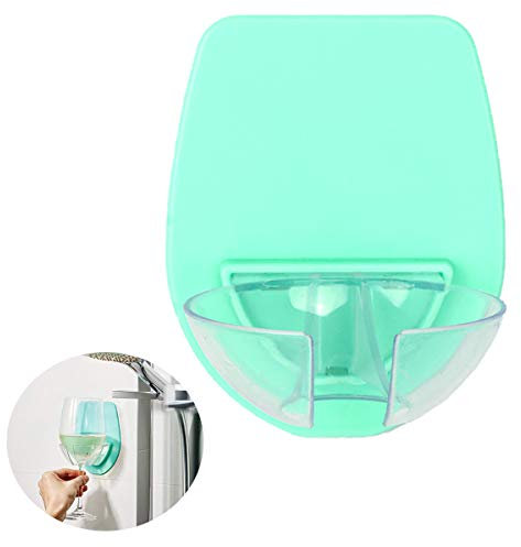 tooloflife Bathtub Silicone Wine Glass Holder for Bath & Shower, Wine Accessories for Wine & Beer, Suction Cup Drink Holder with Strong Suction (Green)