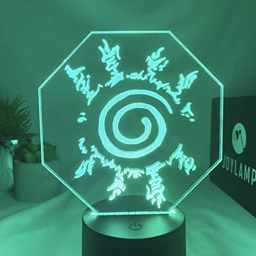 JoyLamp Sigillo Hakke Collezione Ufficiale x Naruto 16 Colori + Telecomando + Packaging Naruto - Lampada Naruto 3D Manga