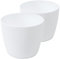 Tymar Pot de Fleurs, Lot de 2 (Blanc, ø 21 cm)