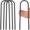 Trampoline Anchor Kit,6.8 * 30.50 cm Heavy Duty U Shaped ground anchor Tent Pegs,8 mm Thick Anchorage Stakes,Windproof Stainless Steel Ground Pegs Fits Trampolines,Marquees,Swings,Football Goal Posts