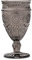 Weddingstar Vintage Style Pressed Glass Wine Goblet, Black