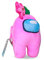 Among Us Plush Buddies AU7014 - Peluche di peluche, 20 cm, colore: Rosa