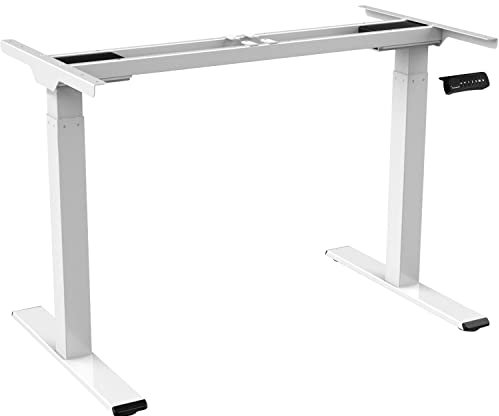 ESMART Germany ERX-122W Weiß Ergonomisches Steh-Sitz-Schreibtisch-Gestell Stufenlos elektrisch höhenverstellbar 71-120 cm 3X Memory Aktivitätserinnerung Dual Motor Schnelle Montage