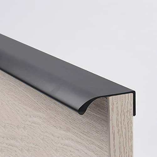 Tiradores Negras para Gabinetes con Tornillos Manijas de Cocina de Aleación de Aluminio Tirador Ocultas Invisibles para Puertas de Muebles Tiradores para Cajones de Dormitorio (Length 600mm)