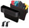 Aimisite Car Seat Gap Filler Organiser, 2 Pack Car Organizer Front Seat Gap Filler with Cup Holder PU Leather Car Console Side Pocket with Usb Charging Hole (Black)