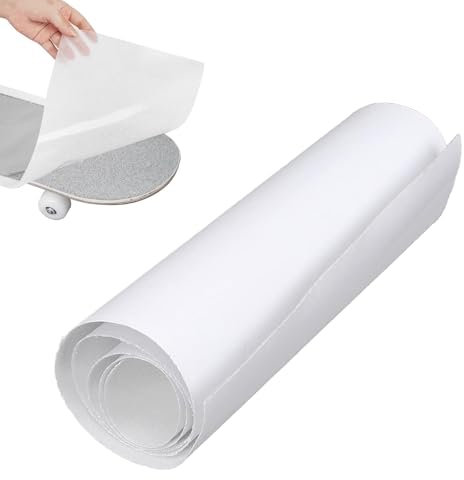 Transparent Skateboard Griffband,Skateboard Griptape Clear, 83.3 x 22.9cm Griptape Durchsichtig Öligkeits Schleifpapier Zubehör für Skating Board Longboarding