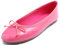 Feversole Women's Macaroon Colorful Memory Foam Cushion Ballet Flat Pumps Patent Hot Pink UK Size 5.5