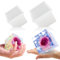 Voaesdk Lot de 2 grands moules carrés en résine de silicone de 10 cm et 8,5 cm pour la conservation des fleurs, cubes irréguliers en résine époxy pour bricolage, fabrication de bougies, savons,