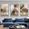 GHJKL Islamische Bild Wohnzimmer Schlafzimmer Decor, Gold Islamische Malerei Arabische Kalligraphie Wandkunst Leinwanddrucke, Kein Rahmen (50x70cm*3)…