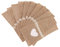 Lot de 10 porte-couverts en toile de jute naturelle(sac à couverts d'amour)