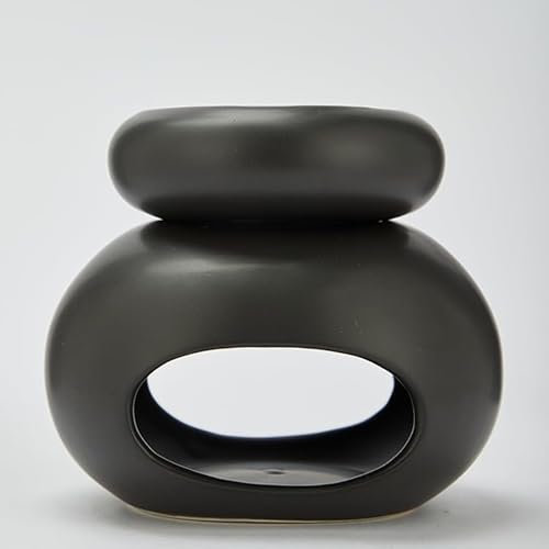 Brûleur à Huile Essentielle et Fondant parfumé en céramique, diffuseur d'arômes, photophore, bougeoir, Porte Bougie Chauffe-Plat