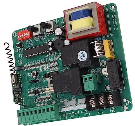 Okuyonic Tablero de Control de Motor de Puerta Corredera, Tablero de Control de Puerta Eléctrica de Interfaz de Interruptor Externo de Protección de Tiempo 220V para Almacén Cerraduras y herrajes pa