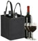Relaxdays Flaschentasche 9 Flaschen, Flaschenträger für Wein Bier, Leergut, Getränketasche, HBT 45 x 24 x 24 cm, schwarz, Filz