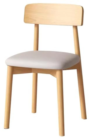KITCISSL Sessel Wohnzimmer Stühle Esszimmer Stuhl Holz Btirostuhle Rückenlehne, Esszimmerstuhl Vintage Holz Sessel Esszimmer Schreibtisch Stuhl für Küche, Schlafzimmer, Balkon (Color : Light Brown A)