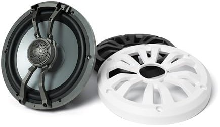 SoundExtreme Marine Grade Wired Powersports Waterproof 400 Watt 6.5-inch 2-Way Cone Passive Speakers with Multi-Color LED Lighting 2-pc Set