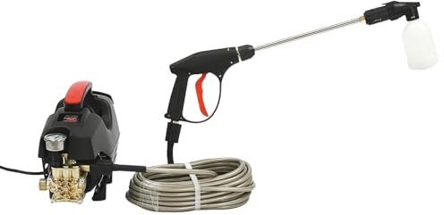 Hochdruckreiniger Reiniger 1400W für Auto Waschen Teppichreinigen Bewässern Terrasse & Garten elektrischer Hochdruckreiniger mit 10M Schlauch Schaumkrug (Lange Spritzpistole)