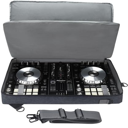 Hzycwgone Tasche für Hercules Inpulse 500,für Pioneer Ddj Sr 2/Sr,für Native Instruments Traktor Kontrol S4 Mk3,DJ Controller Hülle Tragetasche Umhängetasche Rucksack für Kopfhörer,Tablet,Kabel(Blau)