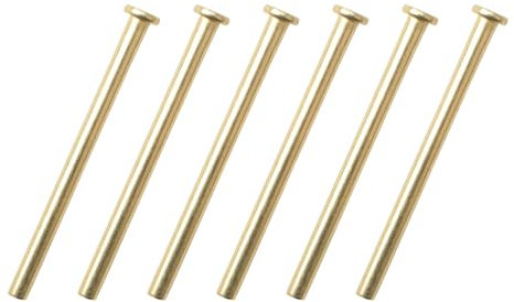 INCREWAY Door Hinge Pins, 6PCS Residential Hinge Pins 3.5 Inches Modern Style for Interior Door Security, Gold