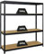 PROREGAL Schwerlastregal Giant Elephant Schwarz 160x150x45cm Fachlast 200kg Kellerregal, Steckregal, Garagenregal, Lagerregal