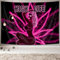 Trippy Weed Kleiner Wandteppich, psychedelisches Marihuana-Blatt, Wandteppiche für Schlafzimmer, ästhetisch, Hippie-Hanfblatt, Wandbehang, Tapisserie, Yoga, Meditation, schwarzer Damen-Wandteppich für