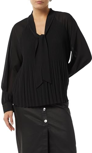 COMMA Elegante Satinbluse mit verdeckter Knopfleiste