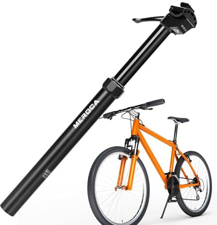 Reggisella telescopico per bici - Reggisella telescopico idraulico, sedile di salto | Reggisella regolabile in altezza senza cavi da 125 mm, forniture per bici da equitazione con percorso esterno in l