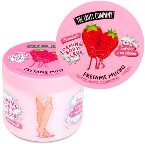 The Fruit Company Gommage corporel à la fraise 400 g | 2 en 1 Exfolie et savon