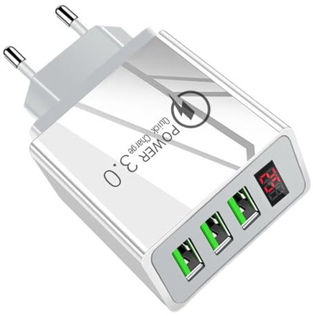 Caricabatterie da parete per telefono cellulare – Caricatore da parete doppio USB, adattatore di ricarica ad alta velocità | caricatore universale per telefono, presa a muro compatta per