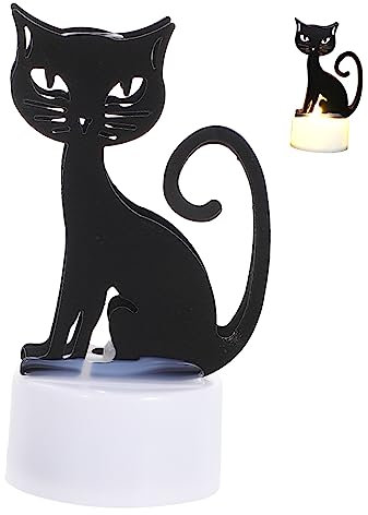 Homoyoyo Halloween Kerzenlichter 0.06w Schwarze Eisen Deko für Tisch