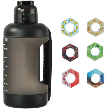 Luft Wasserflasche 2000ml Sport Air Wasserflasche mit 6 Geschmack BPA Frei 0 Zucker Trinkflasche 0 Kalorien zum Fitness im Freien (B)