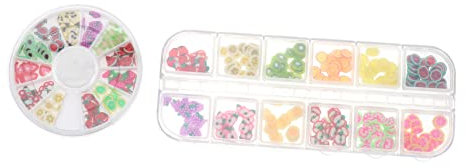 Didiseaon Fruit Slice Box Set Packs of Press Nails Blue for Nail Art Decorations