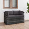 Xichuzi Garten-Palettensofa 2-Sitzer mit Kissen, Lounge Sofa Outdoor, Garten Loungemöbel, Gartensofa, Outdoor Couch, Gartencouch, Outdoor Möbel Sofa, Kiefer Massivholz