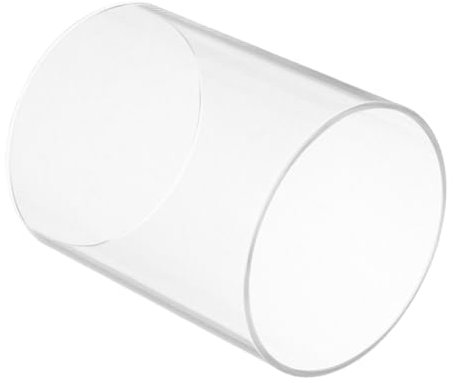 HOMOCONO Kerzenhalter Aus Glas Zylindrische Glashülse Offenes Ende Bodenloser Zylindrischer Lampenschirm Aus Glas Für Kerzen 10 X 10 cm