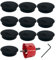 10 Pcs Desk Grommet 60mm with 60mm Hole Saw, Desk Cable Hole Cover,Plastic Desk Cable Grommet,Computer Desk Wire Hole Cover (Black)