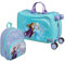 Kinderkoffer Ride-On Disney Frozen, Koffer Set mit Kinderrucksack, Personalisiert mit Name, Trolley zum Draufsitzen, Handgepäck Reisekoffer