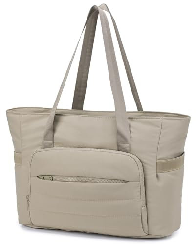 BAGROUPS Handgepäck Reisetasche 40x30x15 British Airways Puffer Tasche Damen Groß Tote Bag wasserdichte Laptop Handtasche mit 15.6 Zoll Laptopfach Arbeitstasche Bürotasche für Uni Reisen Schule Shop