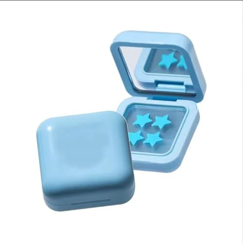 Blue Star Patches - DWUENT 32 Pcs Star-Shaped Hydrocolloid Pimple Patches in Blue Box, Cute Acne Patches for Face to Absorb Fluid & Reduce Redness