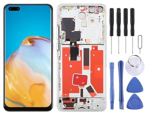 CWONCONGOIN Pantalla LCD de teléfono móvil para Huawei P40 Pro TFT LCD digitalizador de montaje completo con marco, no es compatible con identificación de huellas dactilares