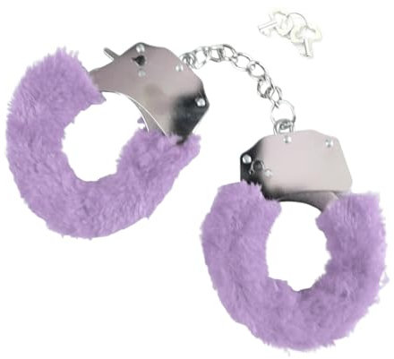 LQIOACU Manette per coppia, manette pelose (Viola)