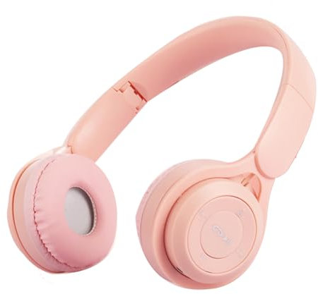 Vocdikficy Cuffia Bluetooth con Fascia Y08 Cuffia Bluetooth Wireless Portatile Pieghevole per Bambini Rosa