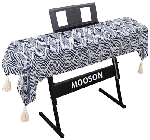 MOOSON Waterproof Keyboard Cover - Soft Thick & Durable - Geometric Pattern - Universal Fit for 61/76/88-Key Digital Piano Keyboards - Stylish Home/Studio Protector, Adjustable Side Zippers
