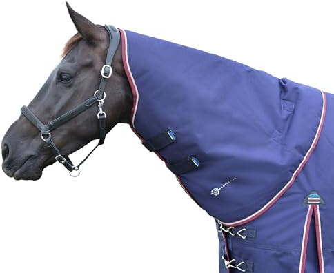 WeatherBeeta ComFiTec Essential Turnout Neck Cover 220g, Navy/Burgundy, Medium