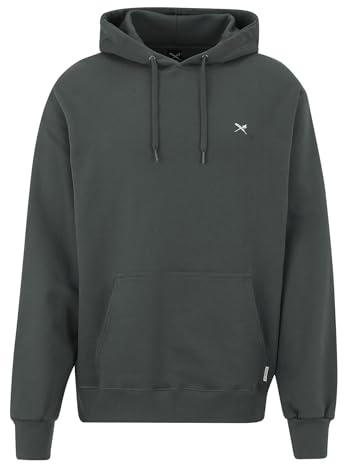 IRIEDAILY Herren Hoodie MINI Flag 2 Bio-Baumwolle Regular Fit Dark Jungle