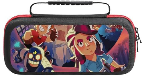 Nintendo Switch 2 Brawl Stars Tragetasche​ | All-in-One ​Koffer Für Nintendo Switch​ Mit ​OLED Schutz​ & Platz Für 20 ​Spiele​ | Stoßfeste ​Switch Schutzhülle​ Mit Reißverschlussfach Für ​Controller,