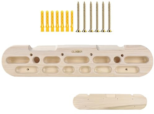 Nevalerra Klettern Fingerboard – Trainingsboard Klettergriff, Holz Hangboard | Bouldern Griffbrett Stärkt Fingerkraft Unterstützt Muskelaufbau Verbessert Technik Eignet Sich Zum Indoor Klettertraining