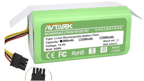 Batería De Iones De Litio De 14,4 V, Compatible Con Cecotec Conga, Modelos 1290, 1390, 1490 Y 1590, Y Aspiradoras 370 Y 520.(L4P-2600mAh)