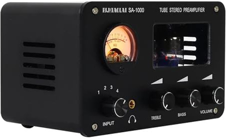 Preamplificatore valvolare 6H3N Amplificatori Preamplificatore valvolare HiFi Bile Buffer Amplificatore audio Altoparlante Amplificatore audio Home Theater 2 Canali per auto(Noir)