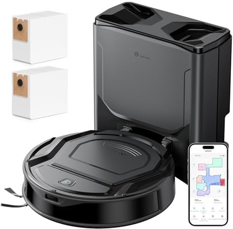 Lefant M210 PLUS Robot Vacuum and Mop, 6000Pa Suction, 75-Day Self-Emptying