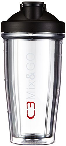 C3 doppia parete, Tazza con chiusura tappo, 0,5 l, Nero