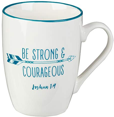Strong & Courageous Coffee Mug - Joshua 1:9